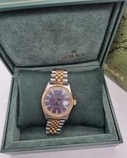Rolex 16013 Datejust 36 Steel & 18Kt Gold Police Dubai Blue Dial Jubilee 1983 4