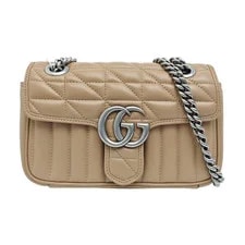 Gucci — Gucci GG Marmont Mini Logo Vertical Striped Quilted Chain - Excellent — Handbag — resale