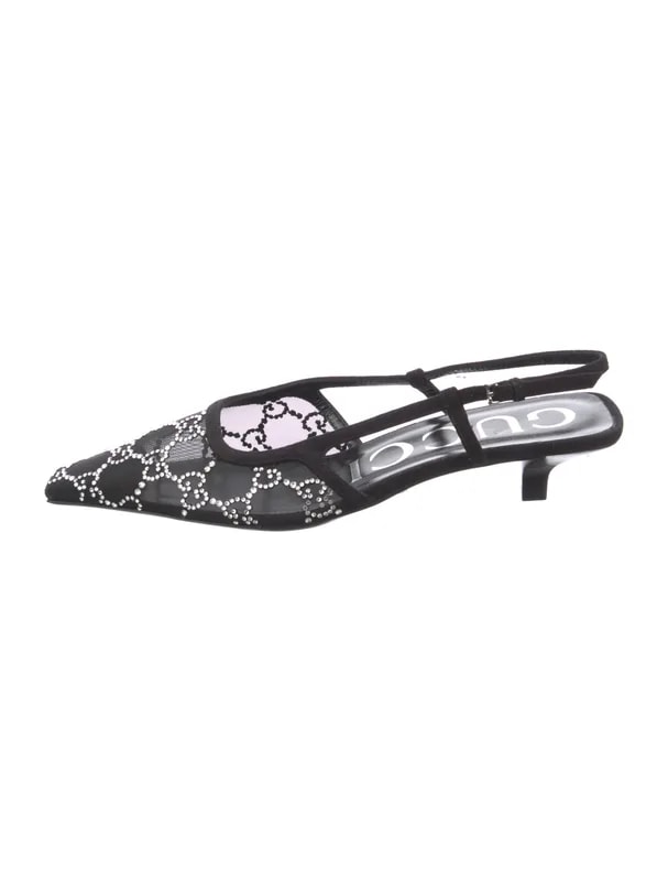 Gucci — GG Logo Slingback — Designer Shoe — resale
