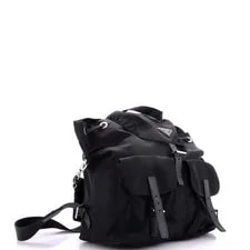 Prada Vela Double Front Pocket Backpack With Medium 3