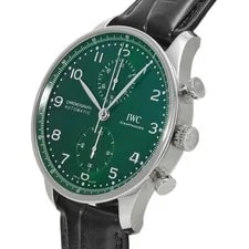 IWC Portugieser IW371615 41mm Stainless Steel Green #WW2085 2