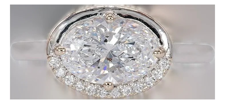 1.5Ct Lab Grown Engagement With Accents: Solid — Jewelry — resale