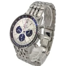 Breitling Navitimer B01 AB0138241G1A1 43mm Stainless Steel Silver Dial #KN219 2