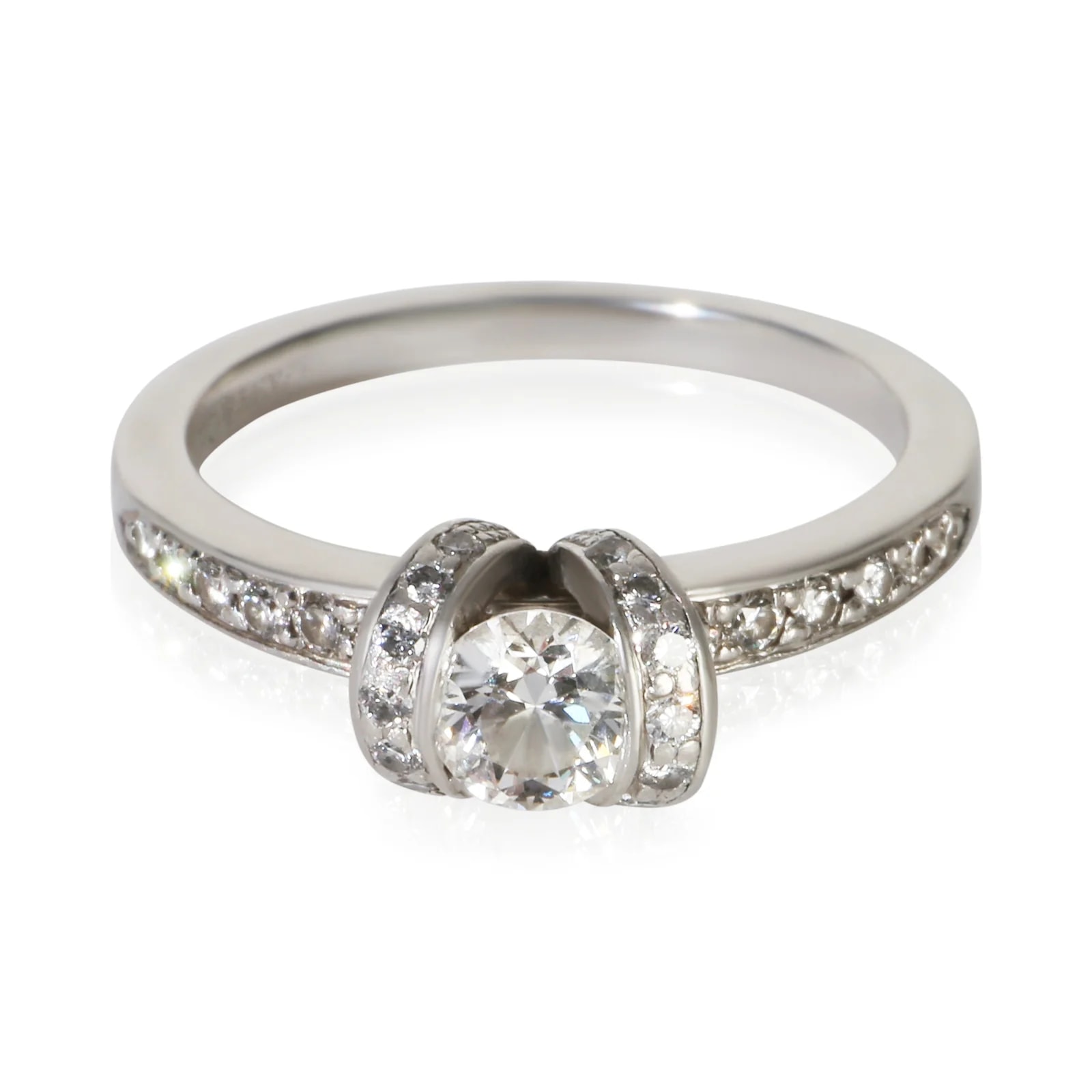 Tiffany & Co. — Tiffany & Co. 0.42 Ct Round Brilliant Ribbon Engagement Ring 950 — Accessory — resale