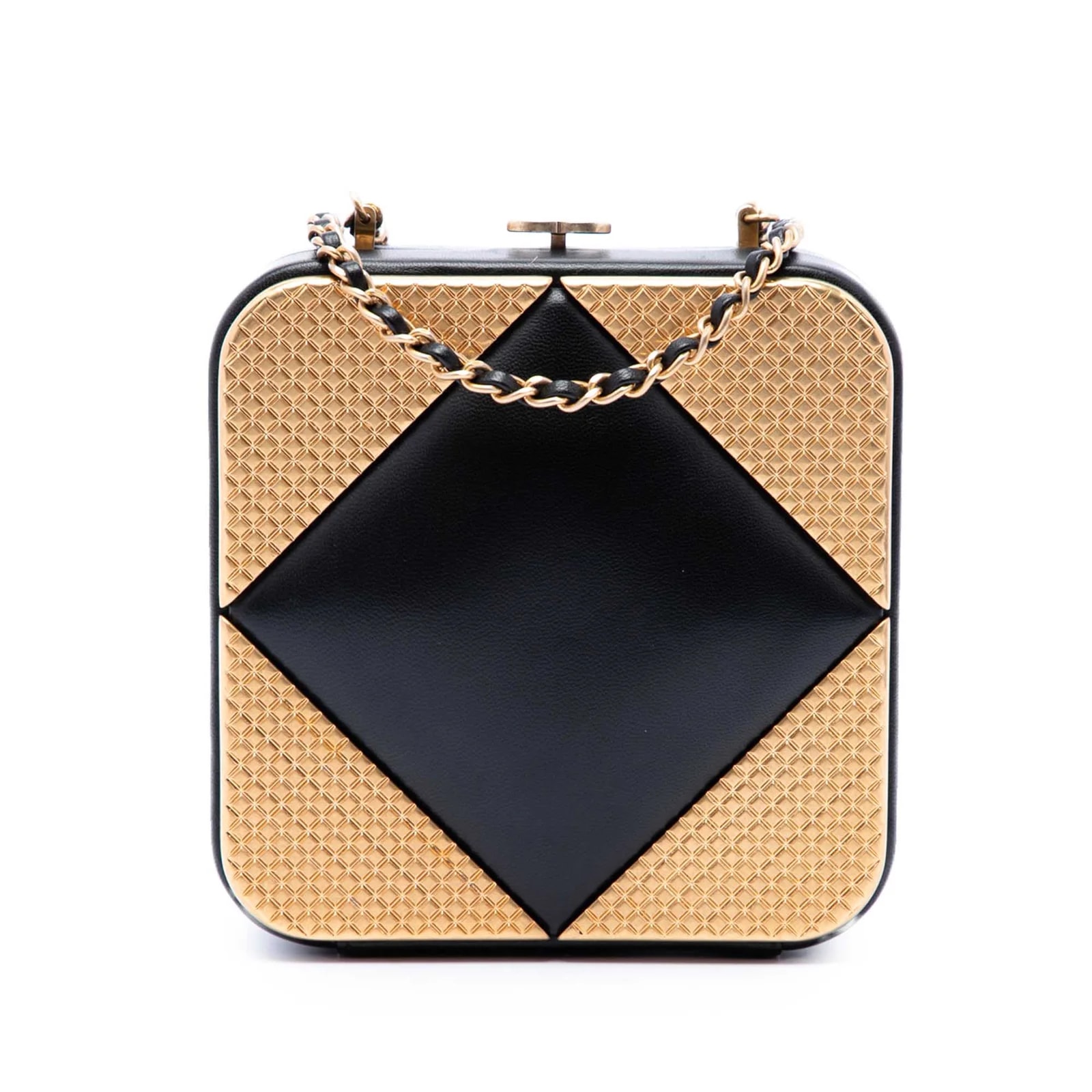 Chanel — CC and Metal Square With Chain — Handbag — resale