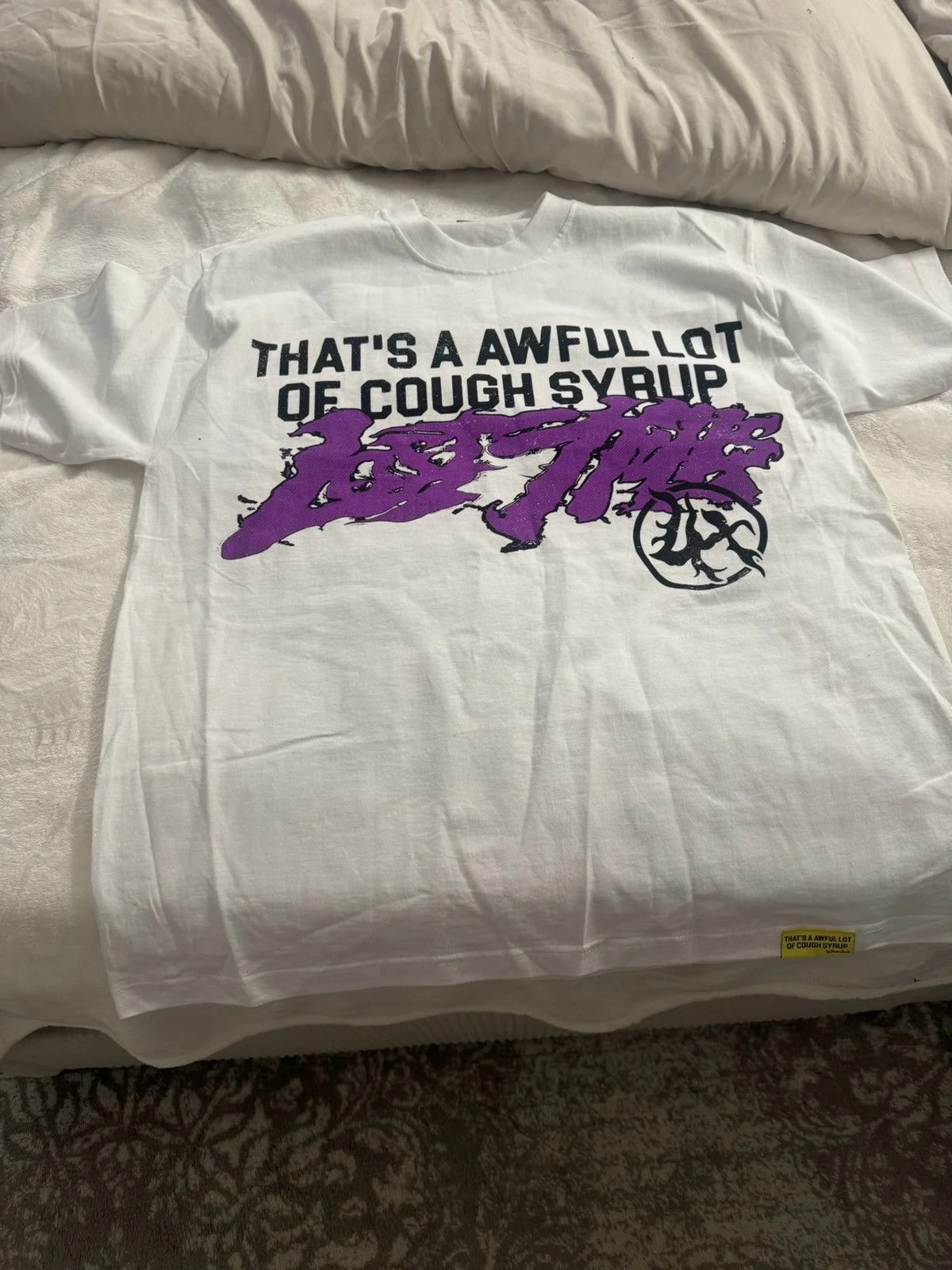 Lost Hills X Cough Syrup Spell Out Tee — streetwear — resale