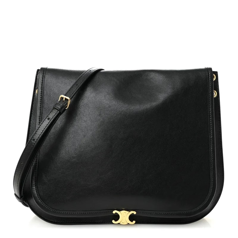 Celine — Shiny Soft Triomphe Besace — Handbag — resale