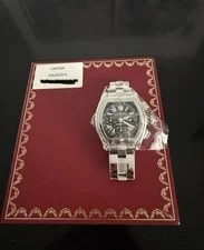 Cartier Roadster XL Chronograph Steel Black Dial Automatic W62007X6 2618 2