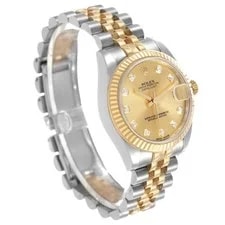 Rolex Datejust Midsize Steel Yellow Gold Diamond Dial 178273 3