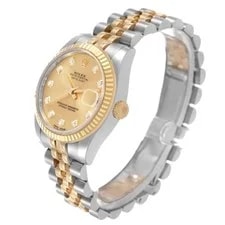 Rolex Datejust Midsize Steel Yellow Gold Diamond Dial 178273 4