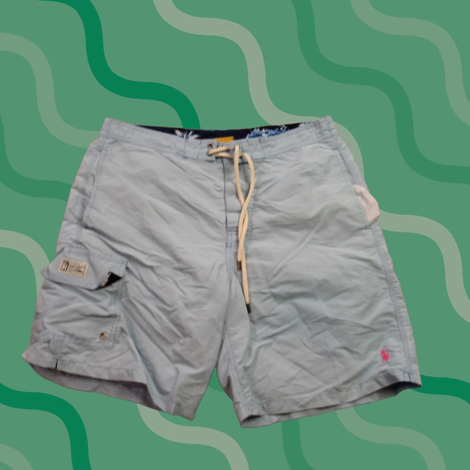 Polo Ralph Lauren — Polo Ralph Lauren Shorts Board Swimwear Lightweight Swim M Lining Pattern: Solid Weekend Beach Surfing Pockets Board Shorts — streetwear — resale