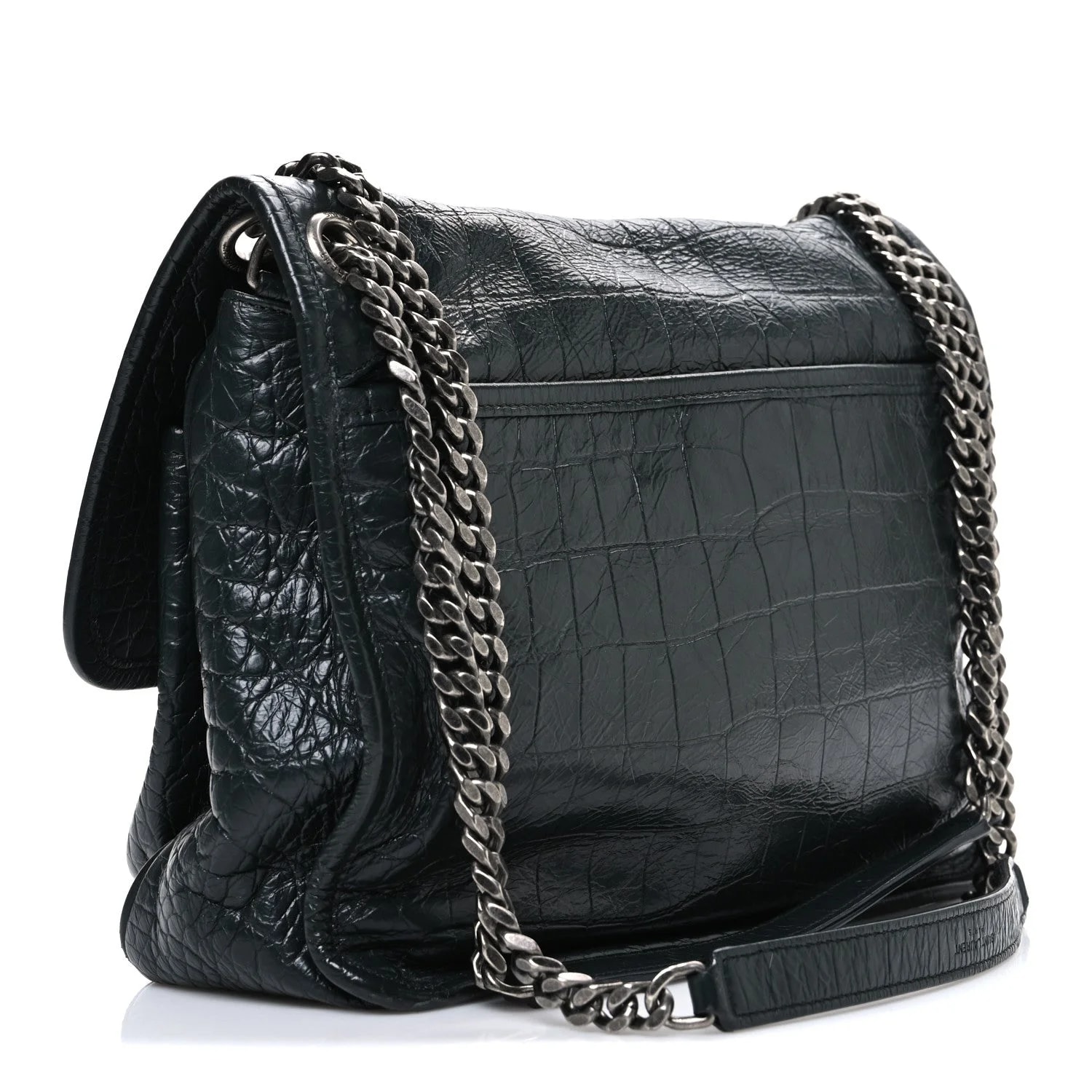 Embossed Medium Niki Chain Satchel Algea 3