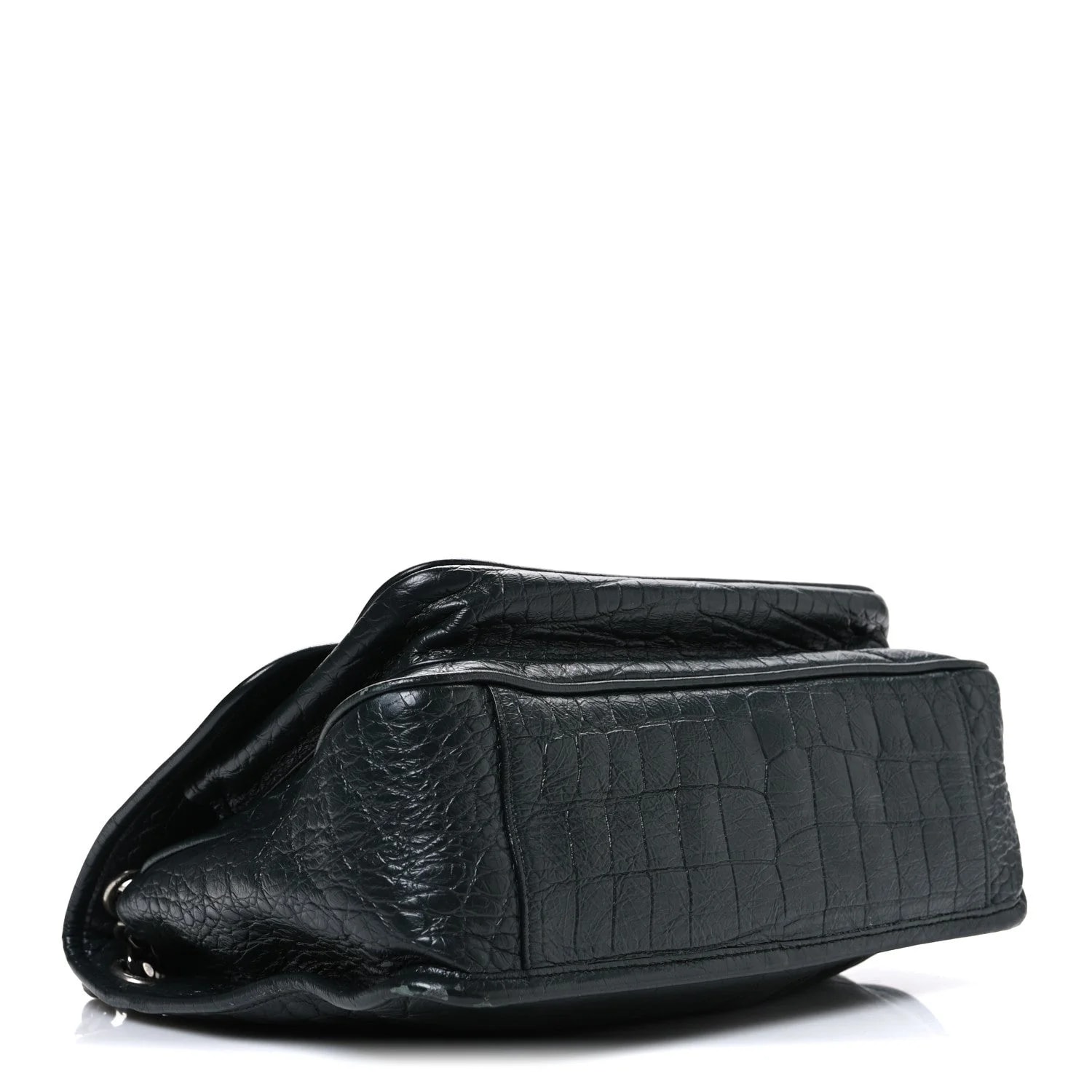 Embossed Medium Niki Chain Satchel Algea 4
