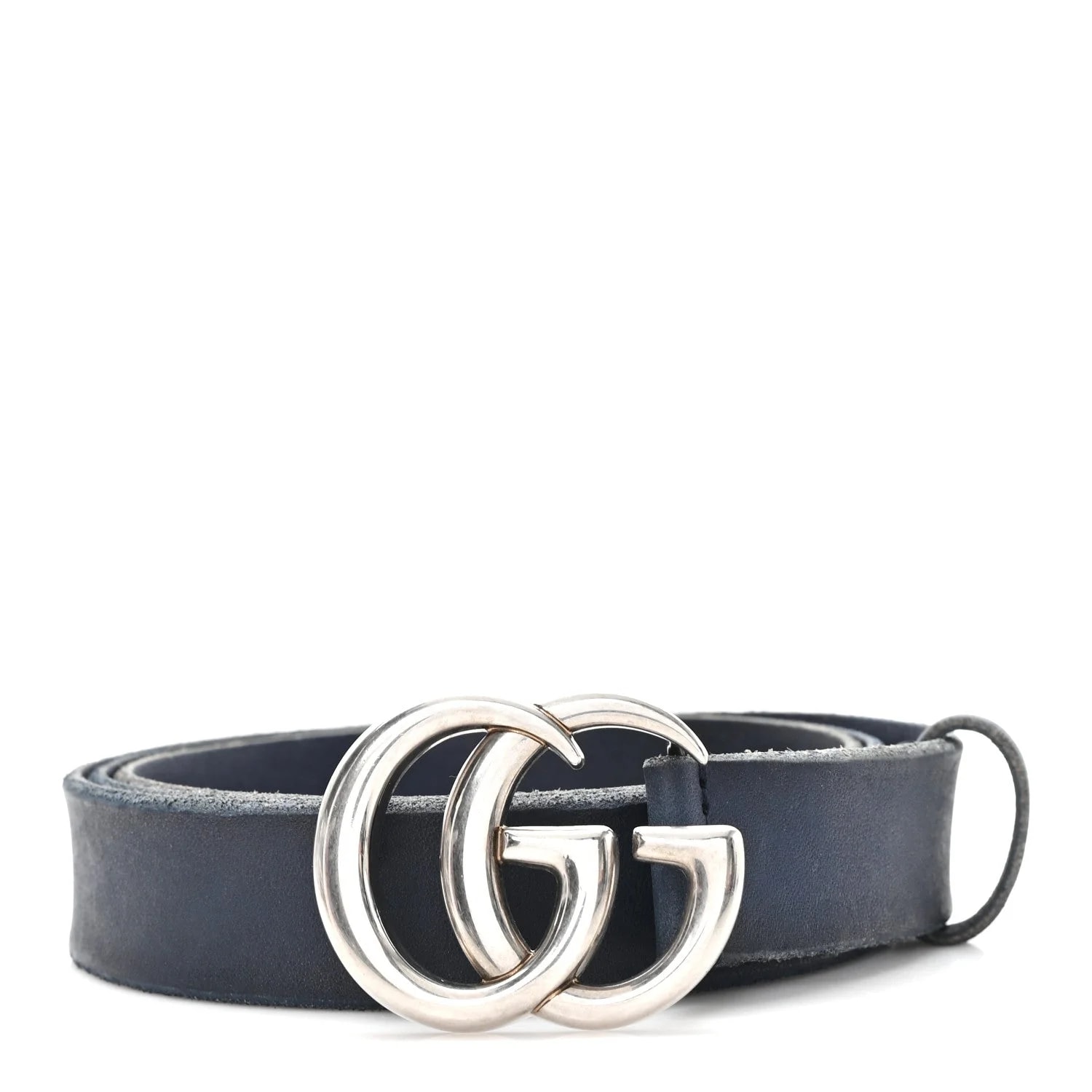 Gucci — Cuoio Toscano Nickel Double G 30mm Belt 115 46 — Accessory — resale