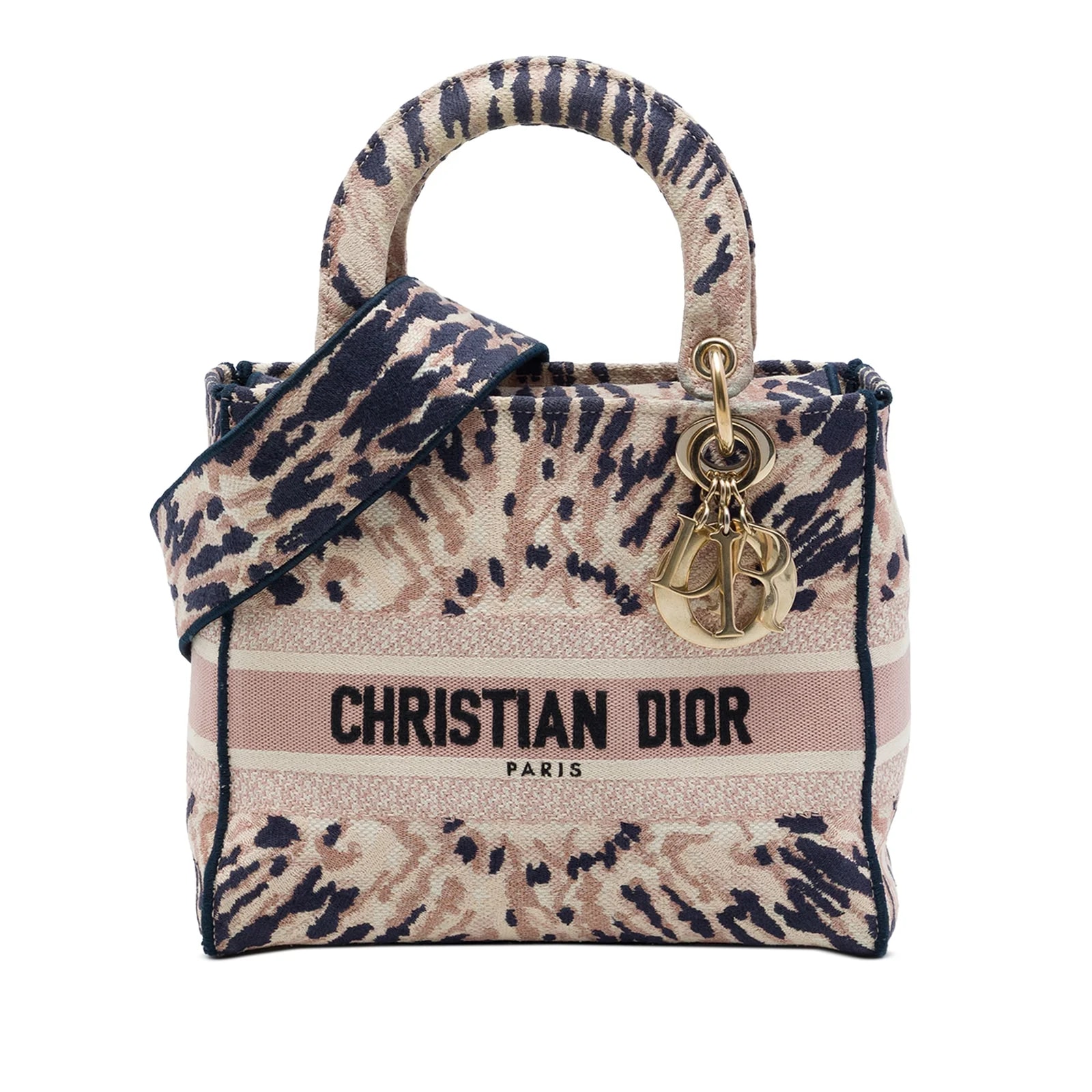 Dior — Medium Embroidered Tie Dye Lady D Lite — Handbag — resale