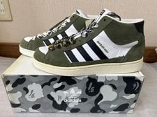 Adidas — Vtg Adidas Super Ape Skate Bape Mili Rwhite 040049 Us8.5 — Sneaker — resale