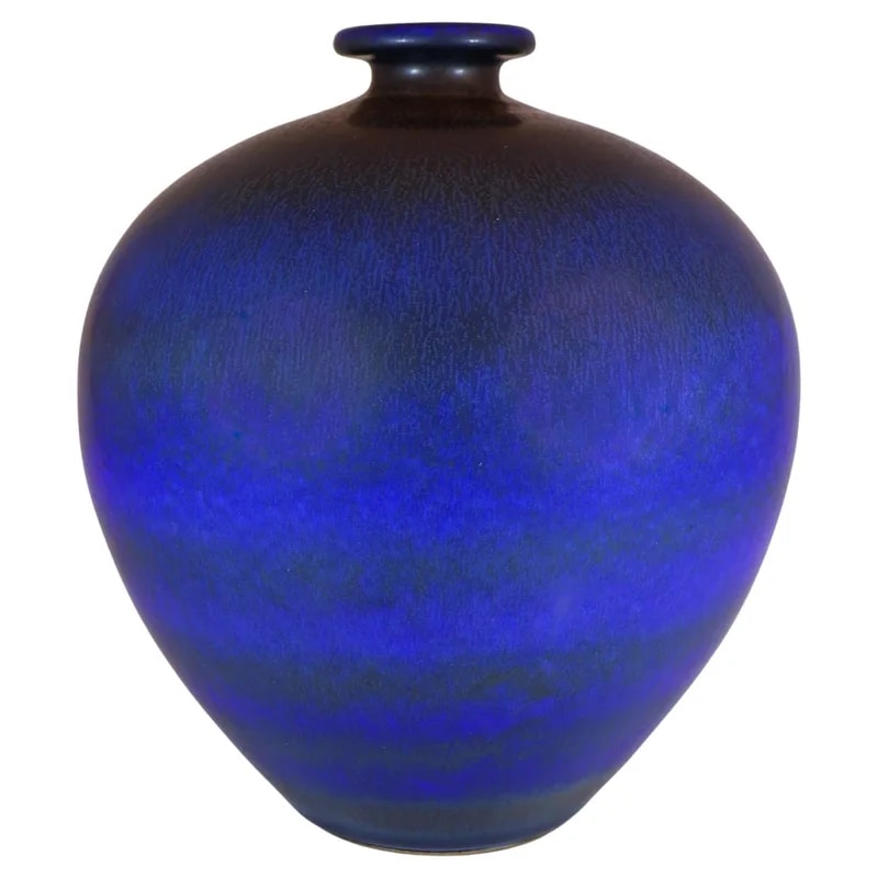 Brown Drip Shaped Ceramic Vase by Carl-Harry Stalhane for Rörstrand, Midcentury Vintage — decorative_object — resale