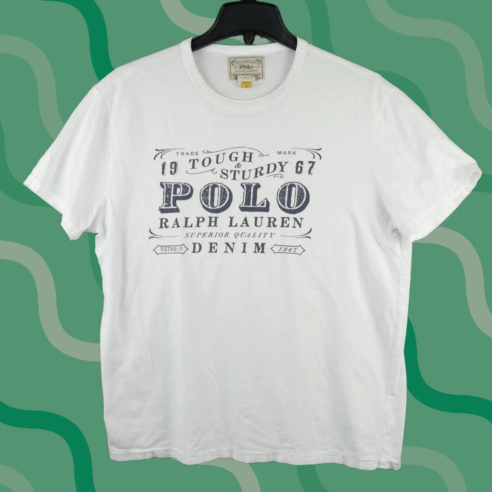 Polo Ralph Lauren — Polo Ralph Lauren Shirt M Logo Tough Sturdy Graphic Tee T-Shirt — streetwear — resale