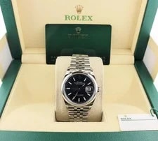 2025 Rolex Datejust 126200 Blue Dial Smooth Bezel SS Jubilee With Papers 36mm 3