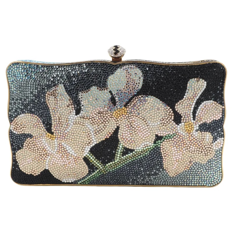 Judith Leiber — Judith Leiber Floral Tapestry Rhinestone — Handbag — resale
