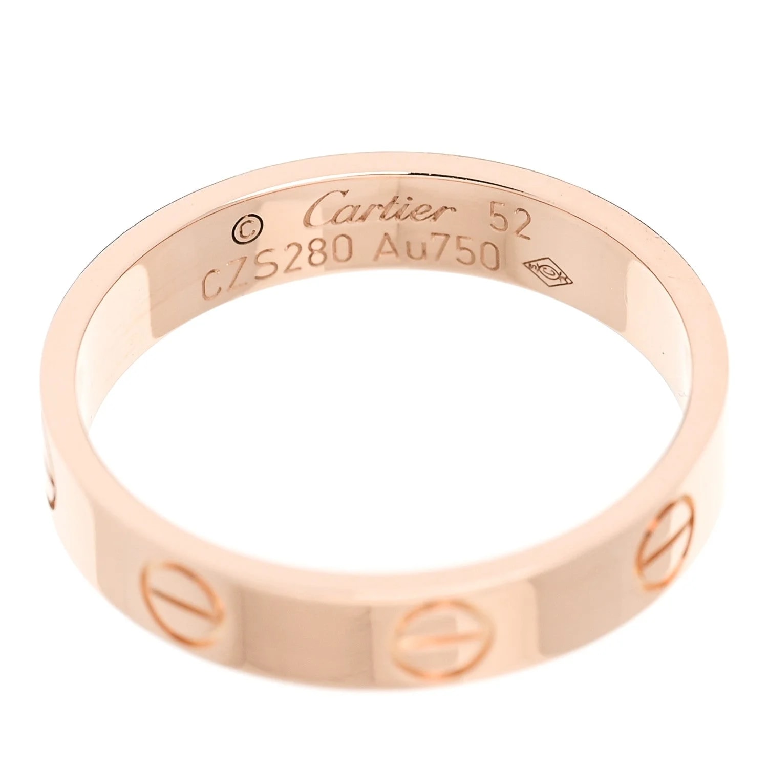 18K 3.5mm Love Wedding Band 52 6 4
