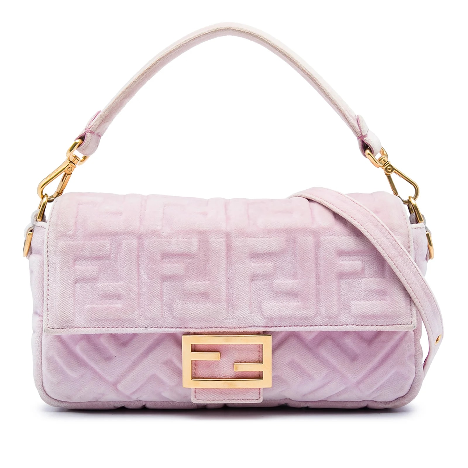 Fendi — Embossed Baguette Satchel — Handbag — resale
