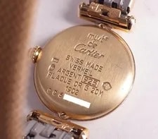 Cartier 590002 Vermeil Must Colisee Ivory SV925/Gold Plated QZ 3
