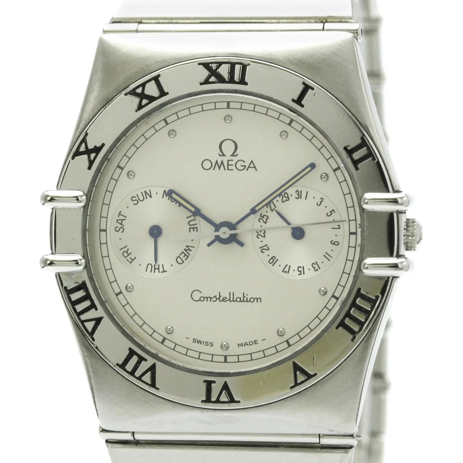 Omega Constellation Day Date Quartz Stainless Steel 4