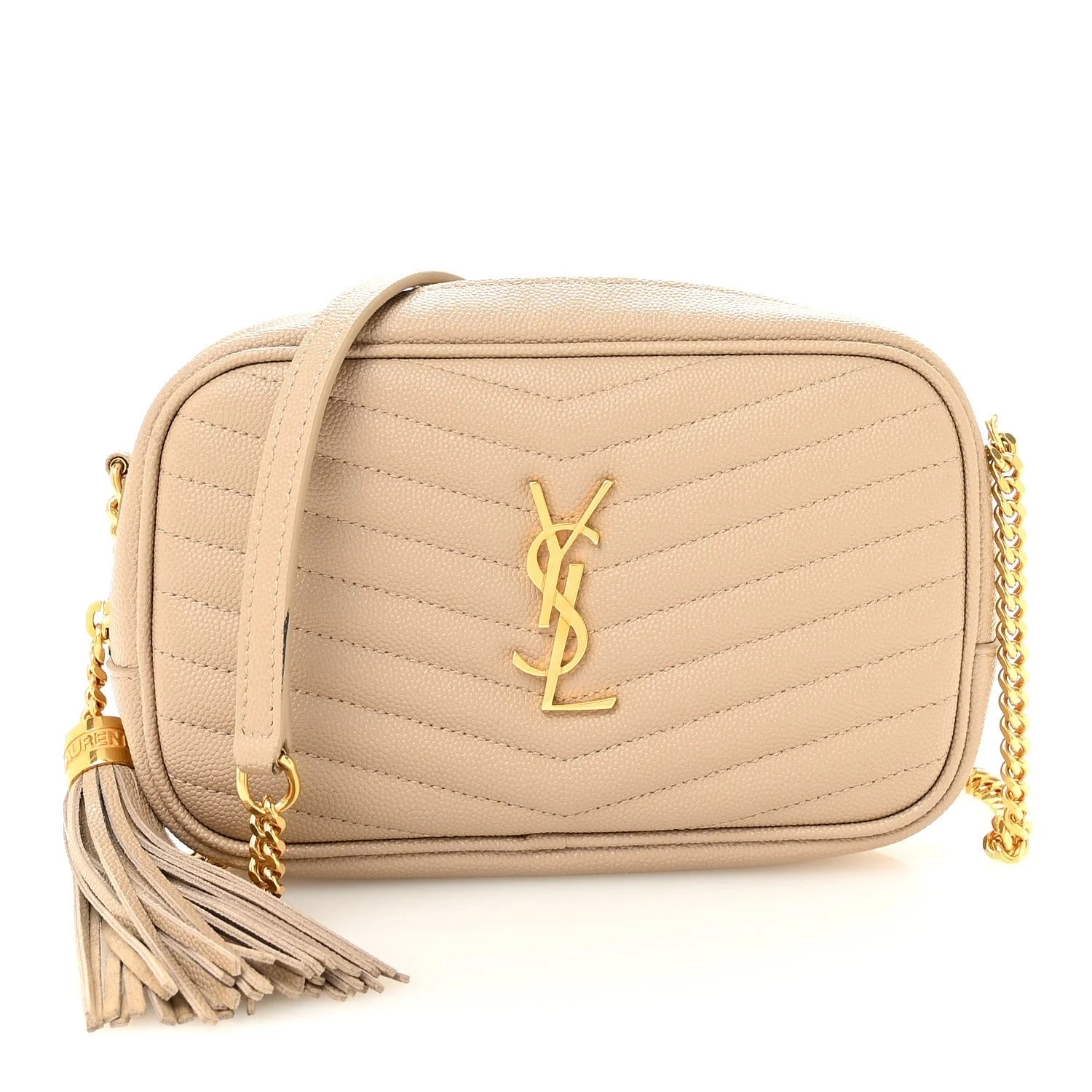 Saint Laurent — Grain de Poudre Mini Lou Camera Dark — Handbag — resale