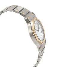 Cartier Santos Octagon 30MM 2966 White Roman Gold Steel Automatic 4