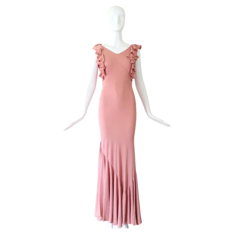 1930s Crepe Bia Cut Gown US 4 UK 8 — Clothing — resale