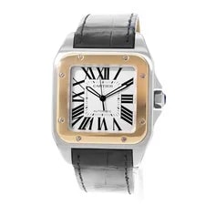 Cartier Santos 100 W20072X7 2656 38mm Silver Dial Steel 18k Gold 2010 3