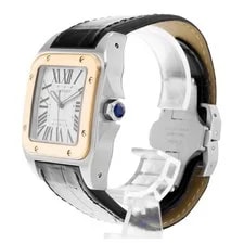Cartier Santos 100 W20072X7 2656 38mm Silver Dial Steel 18k Gold 2010 4