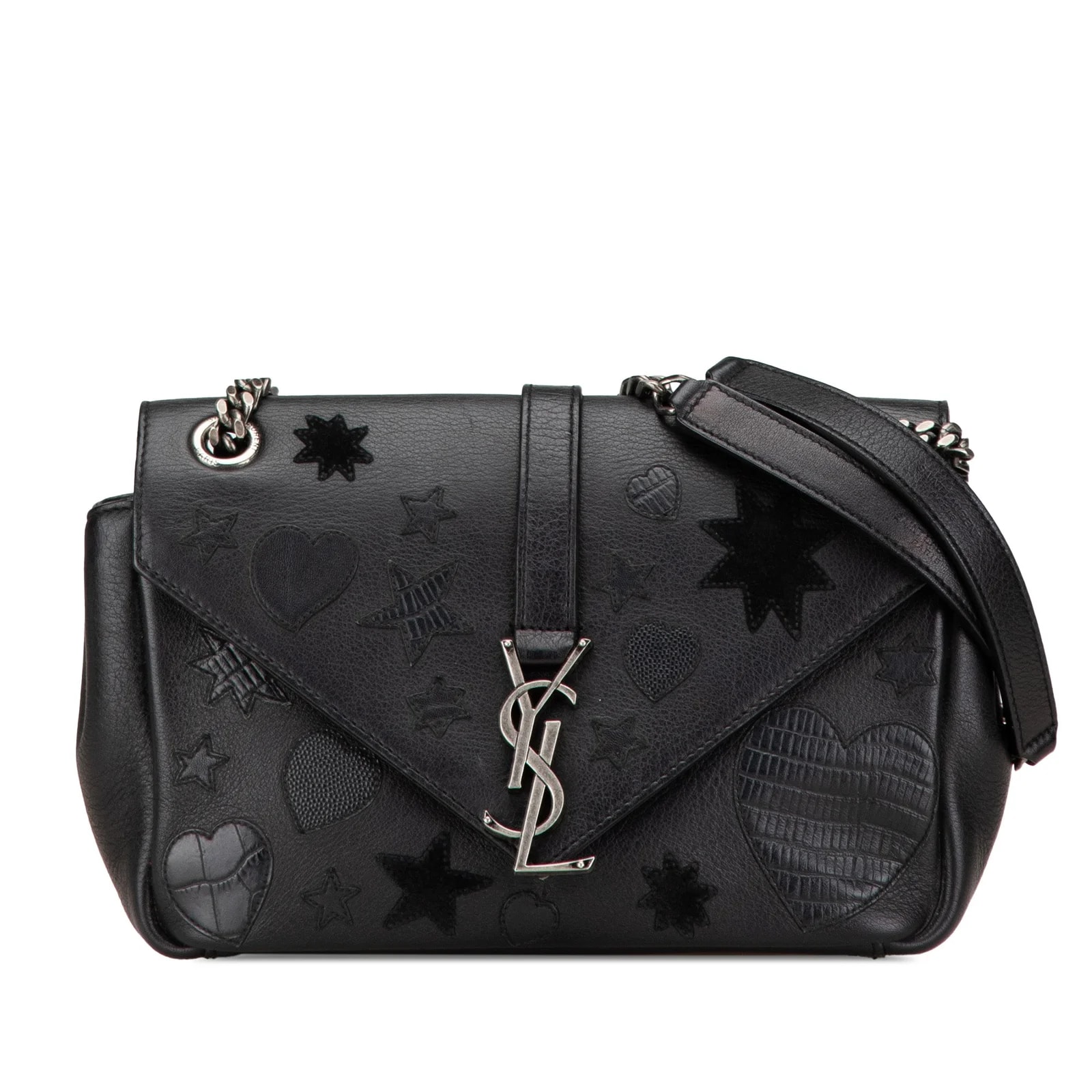 Saint Laurent — Medium Heart Patchwork Chain Wallet — Handbag — resale