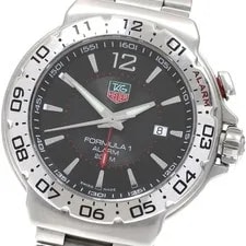 TAG Heuer WAH111A Formula 1 Alarm Quartz SS Silver Black Auth 2
