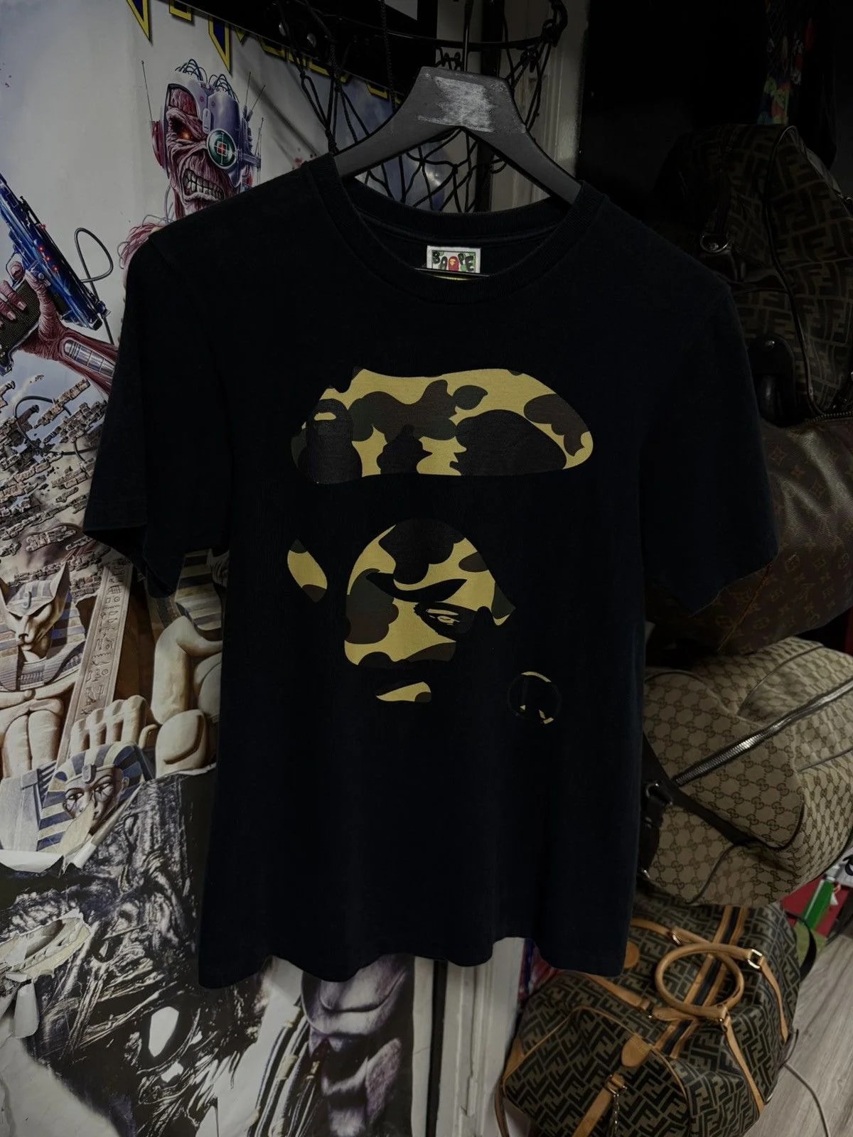 A Bathing Ape — A Bathing Ape Camo Ape T-Shirt Bape Head Tee — streetwear — resale