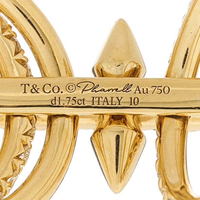 X Pharrell 18K Yellow Gold Titan Five Row 55 7.25 3