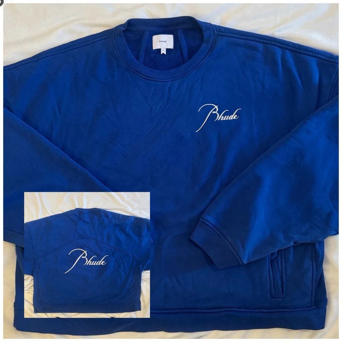 Rhude — Rhude Classic Embroidered Crewneck Sweatshirt — streetwear — resale