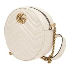 Gucci GG Marmont Series Logo Quilted Chain Mini Round 2
