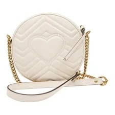 Gucci GG Marmont Series Logo Quilted Chain Mini Round 3