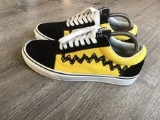 Vans X Peanuts Charlie Good Grief Old Skool Shoes Size 8.5 ’S 10 4