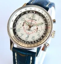 Breitling — Breitling A35330 Montbrillant 1903 Flyback Chronograph, Blue Croc Strap — Watch — resale