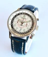 Breitling A35330 Montbrillant 1903 Flyback Chronograph, Blue Croc Strap 2