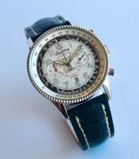 Breitling A35330 Montbrillant 1903 Flyback Chronograph, Blue Croc Strap 4