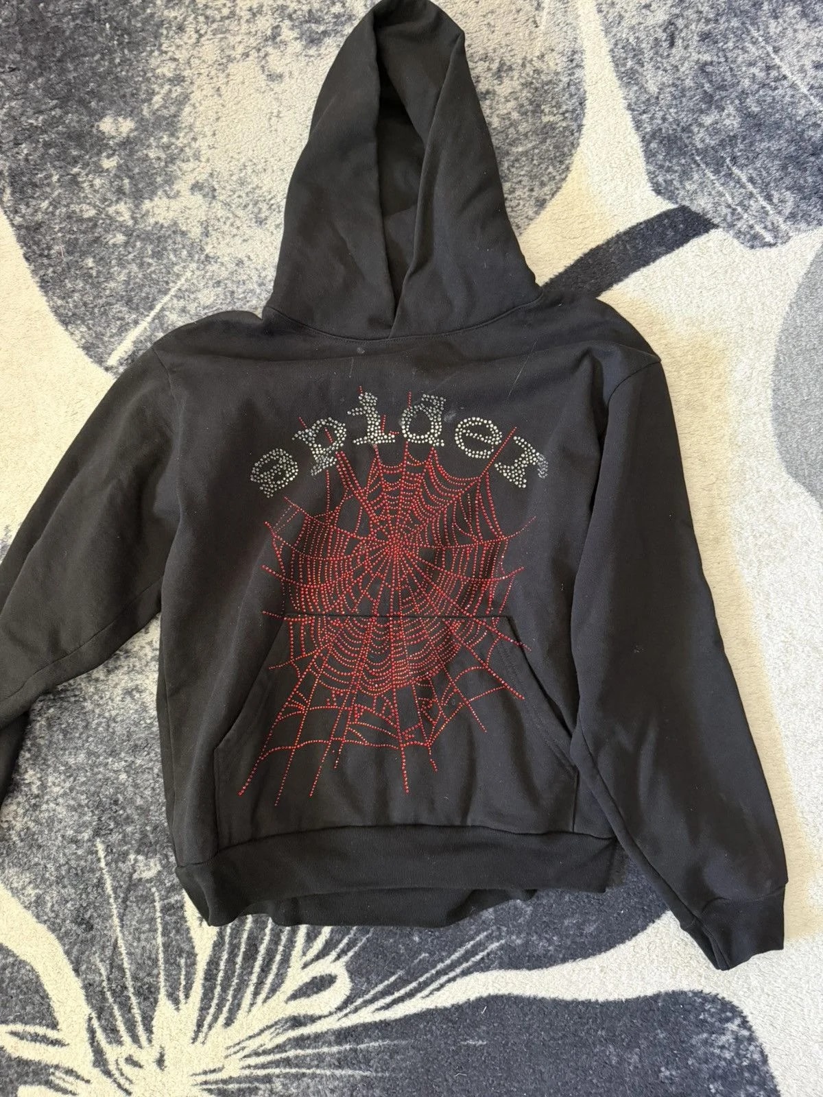 Sp5der Rhinestone Hoodie — streetwear — resale