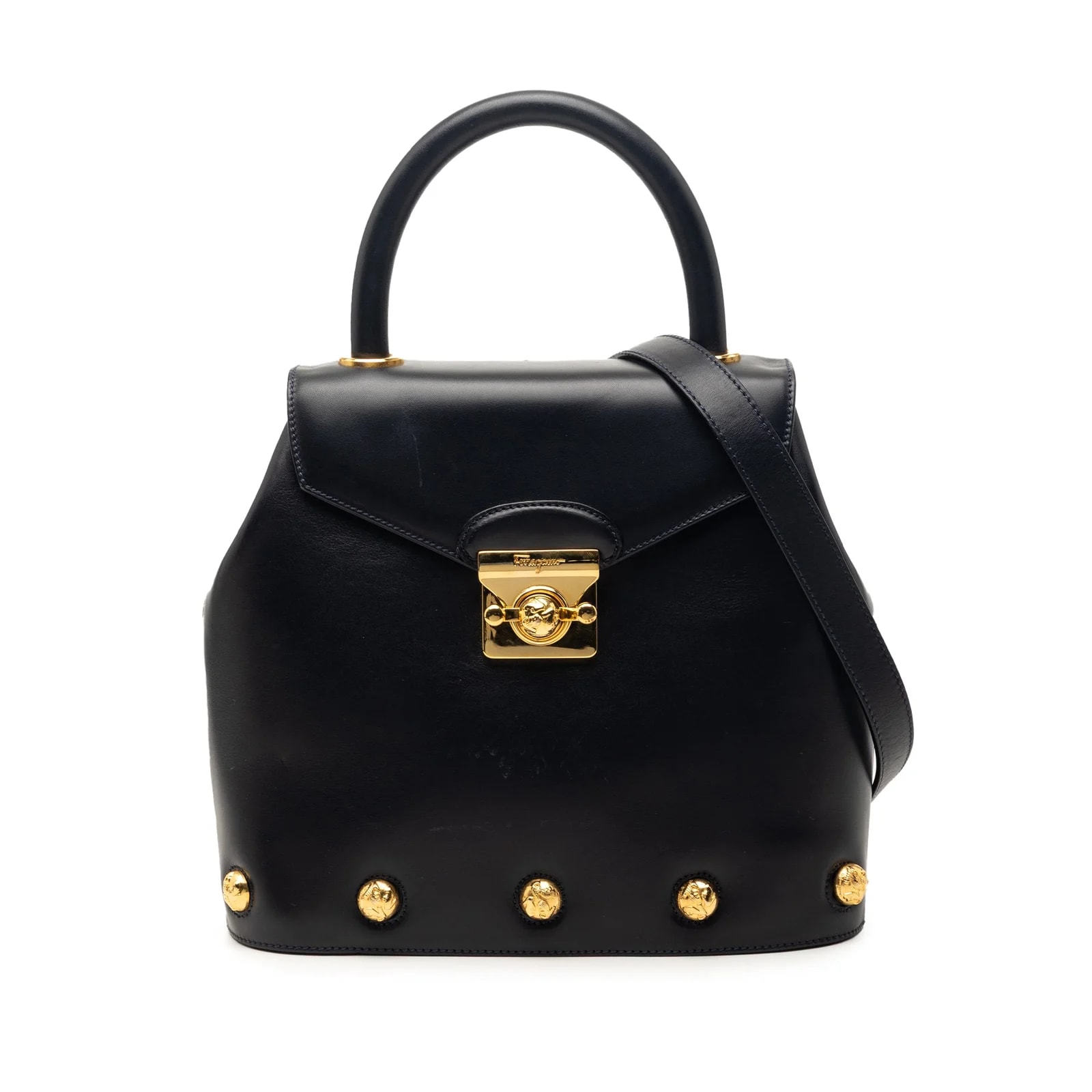 Ferragamo — Studded Satchel — Handbag — resale