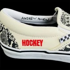 Nwob Vans X Andrew Allen Hockey Slip on Print Sz 7.5 Skateboard 3