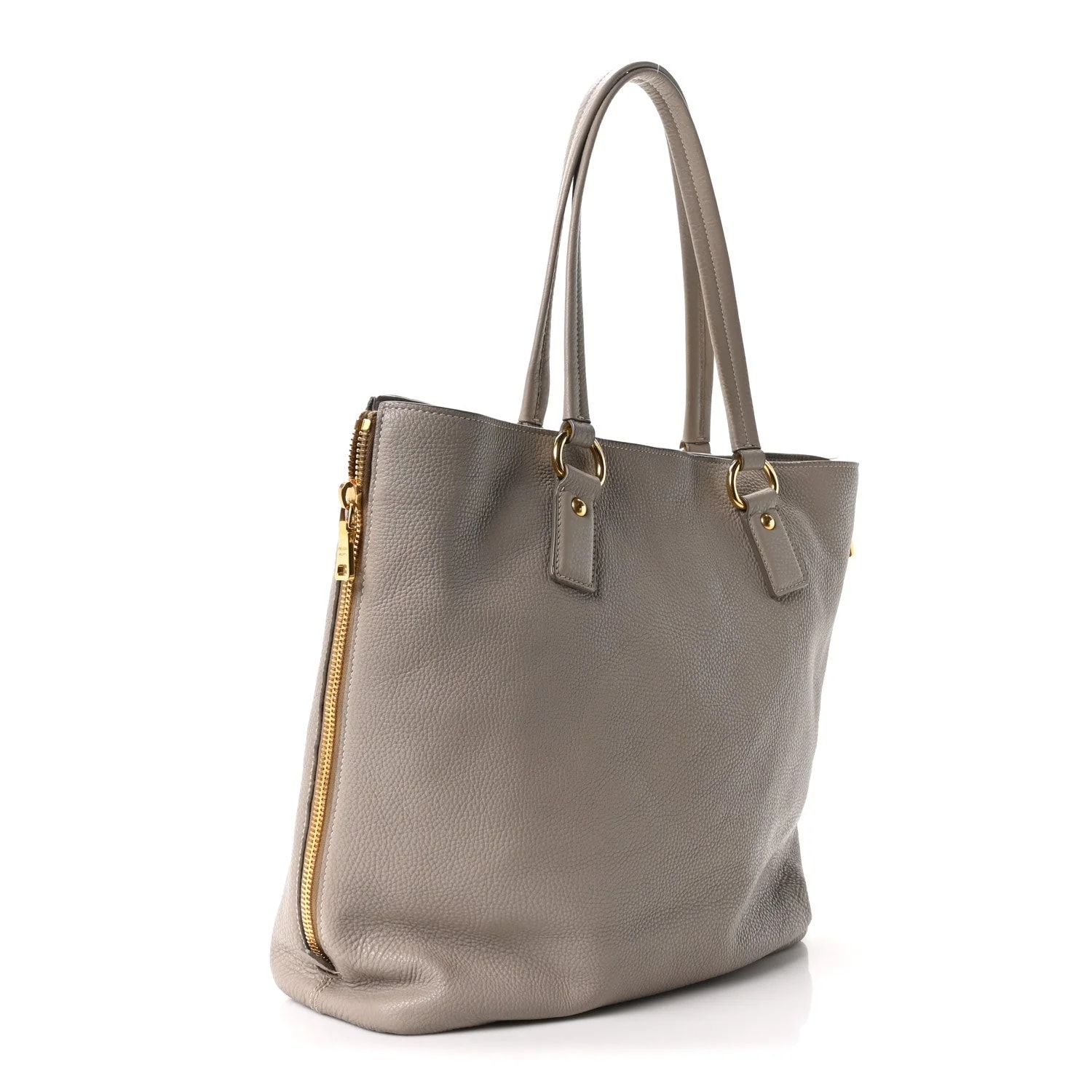 Vitello Daino Side Zip Shopper Pomice 3