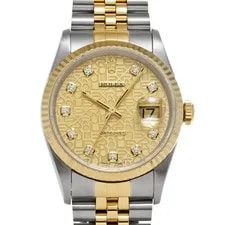 Rolex — Rolex Datejust RefNo=16233G Dial=Champagne / Diamond Case=Stainless #W1398 — Watch — resale