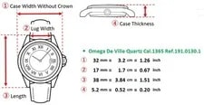[Exc+5] Omega de Ville Cal.1365 Ref.191.0130.1 Gold Quartz 2